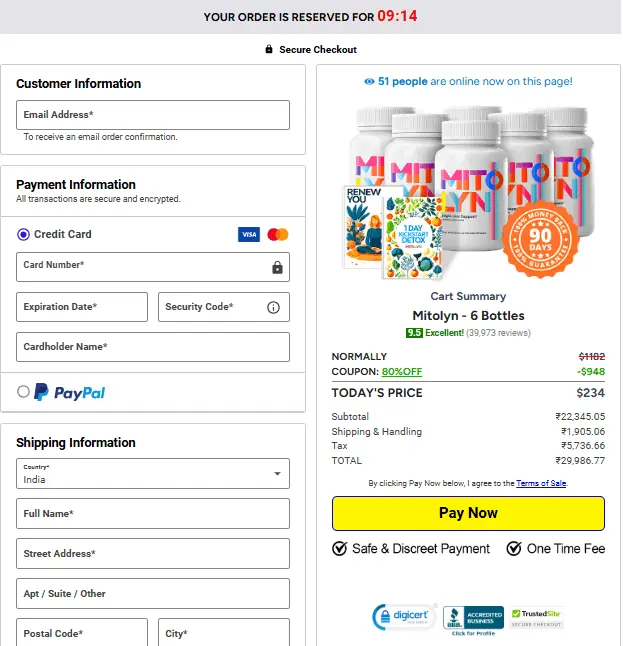 Secure Order Form